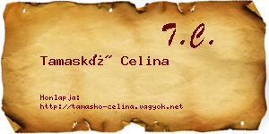 Tamaskó Celina névjegykártya